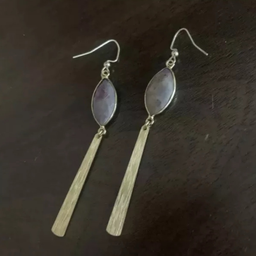 Hespera Custom Ruby Brass “Wisp” Earrings Stunnin… - image 2